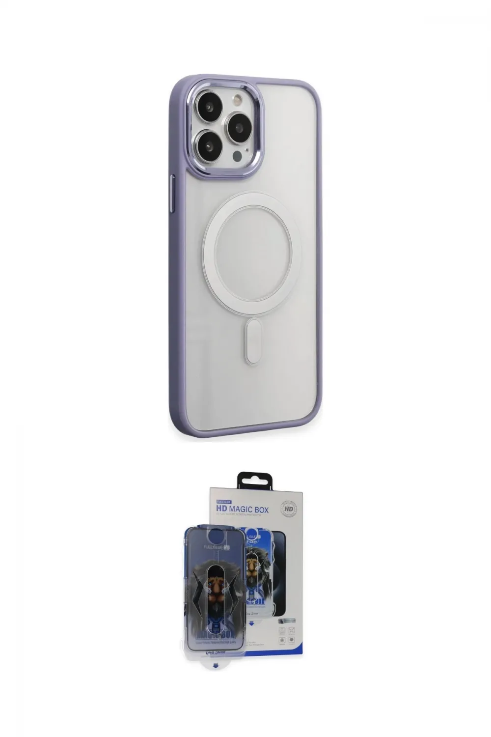 ieg™ iPhone 15 Pro Max Kılıf Yankı Işık Özel Seri - Siyah Vanessa Magic Cam