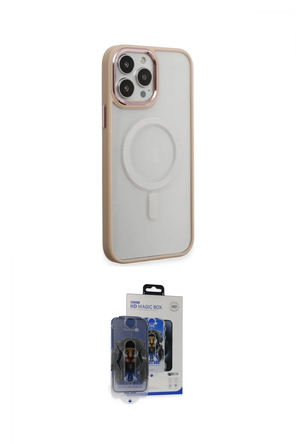 ieg™ iPhone 15 Pro Max Kılıf Yankı Işık Özel Seri - Siyah Vanessa Magic Cam
