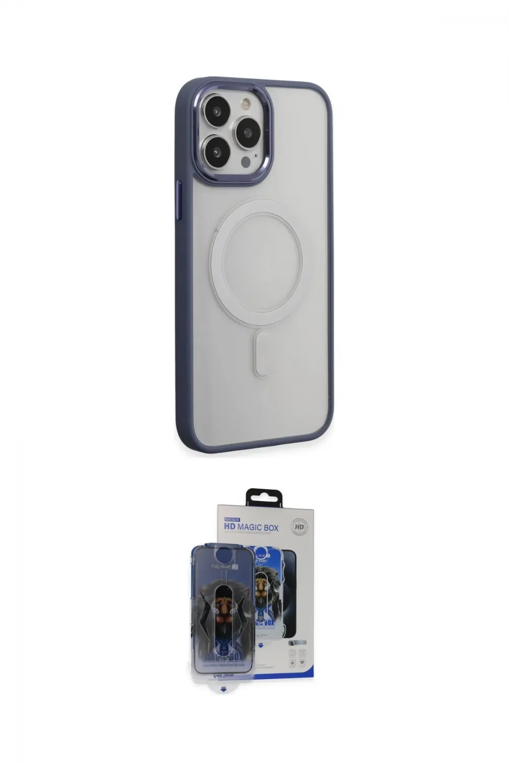 ieg™ iPhone 15 Pro Max Kılıf Yankı Işık Özel Seri - Siyah Vanessa Magic Cam