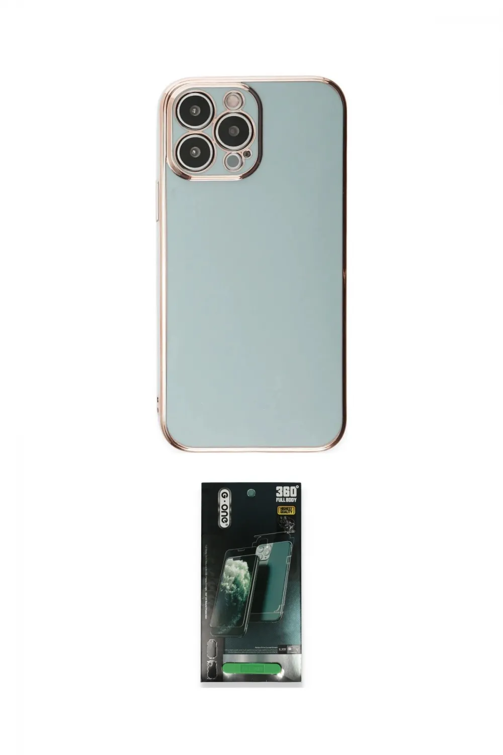 ieg™ iPhone 15 Pro Max Kılıf Yankı Serisi - Şeffaf 360 Full Body Arka Koruyucu