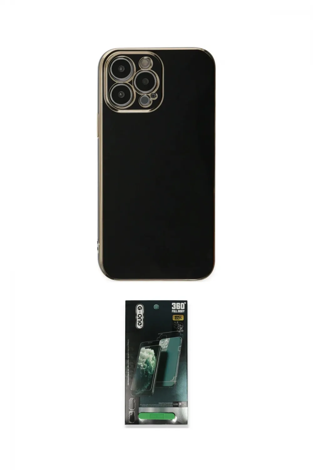 ieg™ iPhone 15 Pro Max Kılıf Yankı Serisi - Şeffaf 360 Full Body Arka Koruyucu