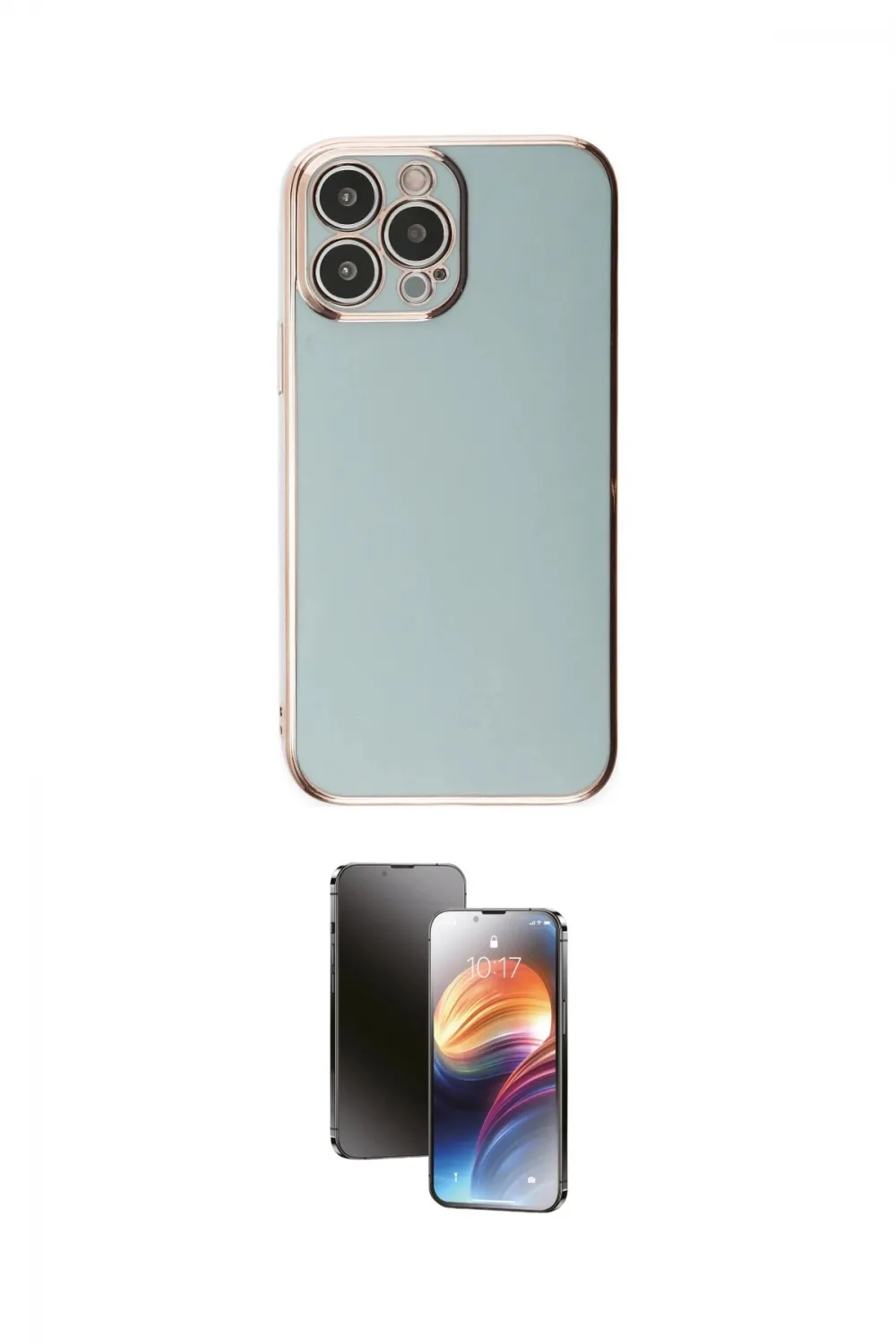 ieg™ iPhone 15 Pro Max Kılıf Yankı Serisi - Siyah 3D Antistatik Mat Seramik Nano Ekran Koruyucu