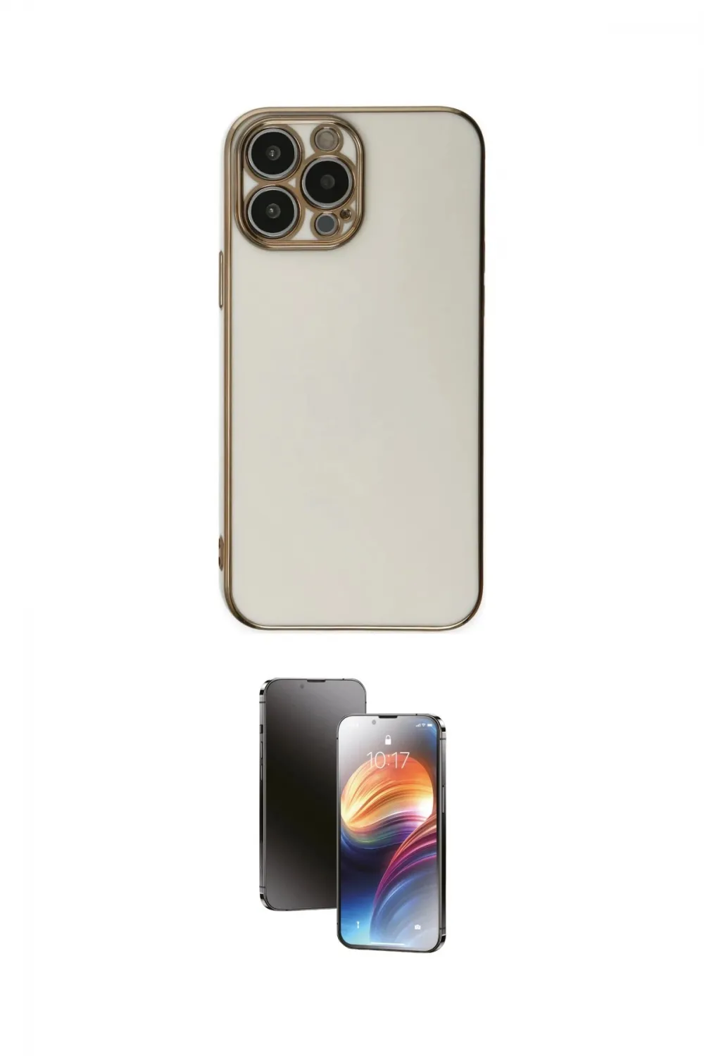 ieg™ iPhone 15 Pro Max Kılıf Yankı Serisi - Siyah 3D Antistatik Mat Seramik Nano Ekran Koruyucu
