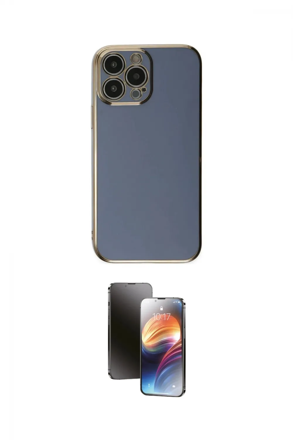 ieg™ iPhone 15 Pro Max Kılıf Yankı Serisi - Siyah 3D Antistatik Mat Seramik Nano Ekran Koruyucu