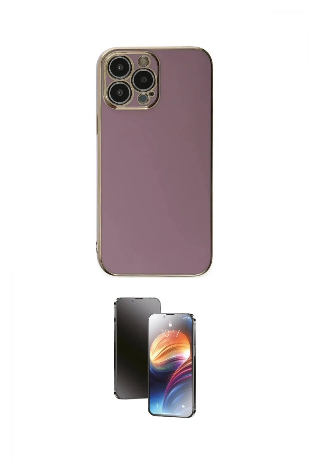ieg™ iPhone 15 Pro Max Kılıf Yankı Serisi - Siyah 3D Antistatik Mat Seramik Nano Ekran Koruyucu