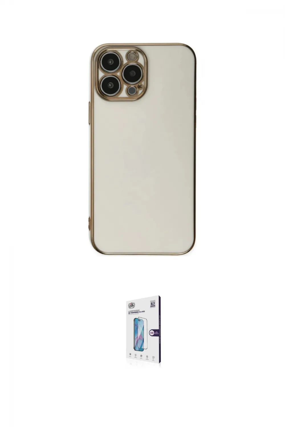 ieg™ iPhone 15 Pro Max Kılıf Yankı Serisi - Siyah Bilvis 0.18mm Plus Cam Ekran Koruyucu