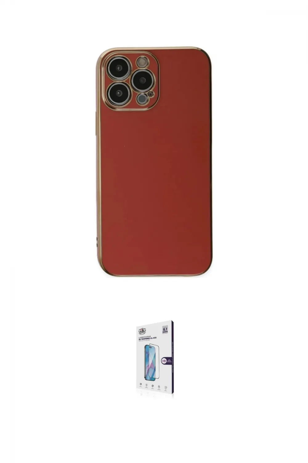 ieg™ iPhone 15 Pro Max Kılıf Yankı Serisi - Siyah Bilvis 0.18mm Plus Cam Ekran Koruyucu