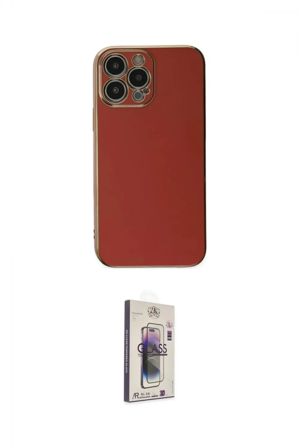 ieg™ iPhone 15 Pro Max Kılıf Yankı Serisi - Siyah Bilvis 3D Cam Ekran Koruyucu