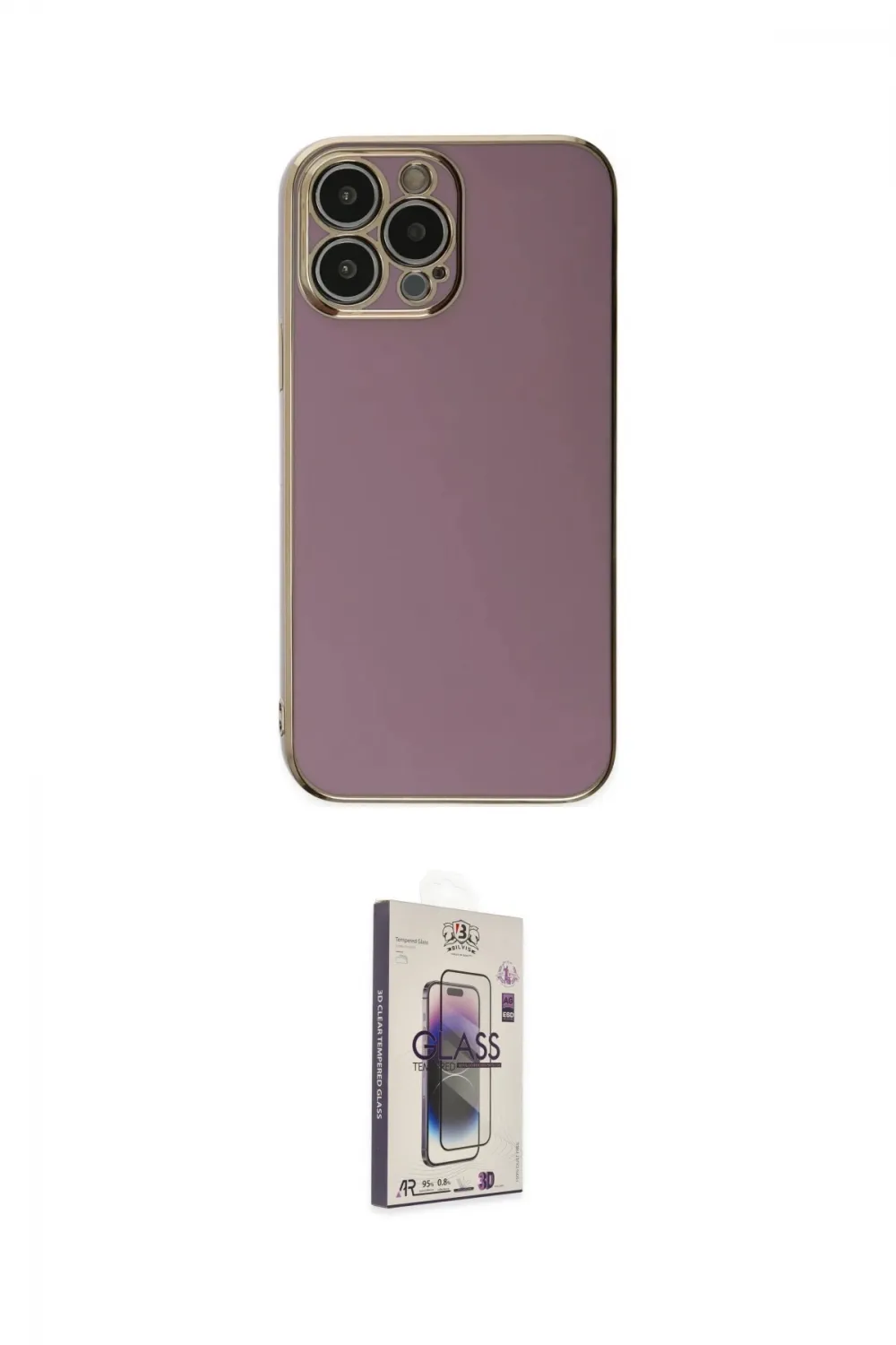 ieg™ iPhone 15 Pro Max Kılıf Yankı Serisi - Siyah Bilvis 3D Cam Ekran Koruyucu
