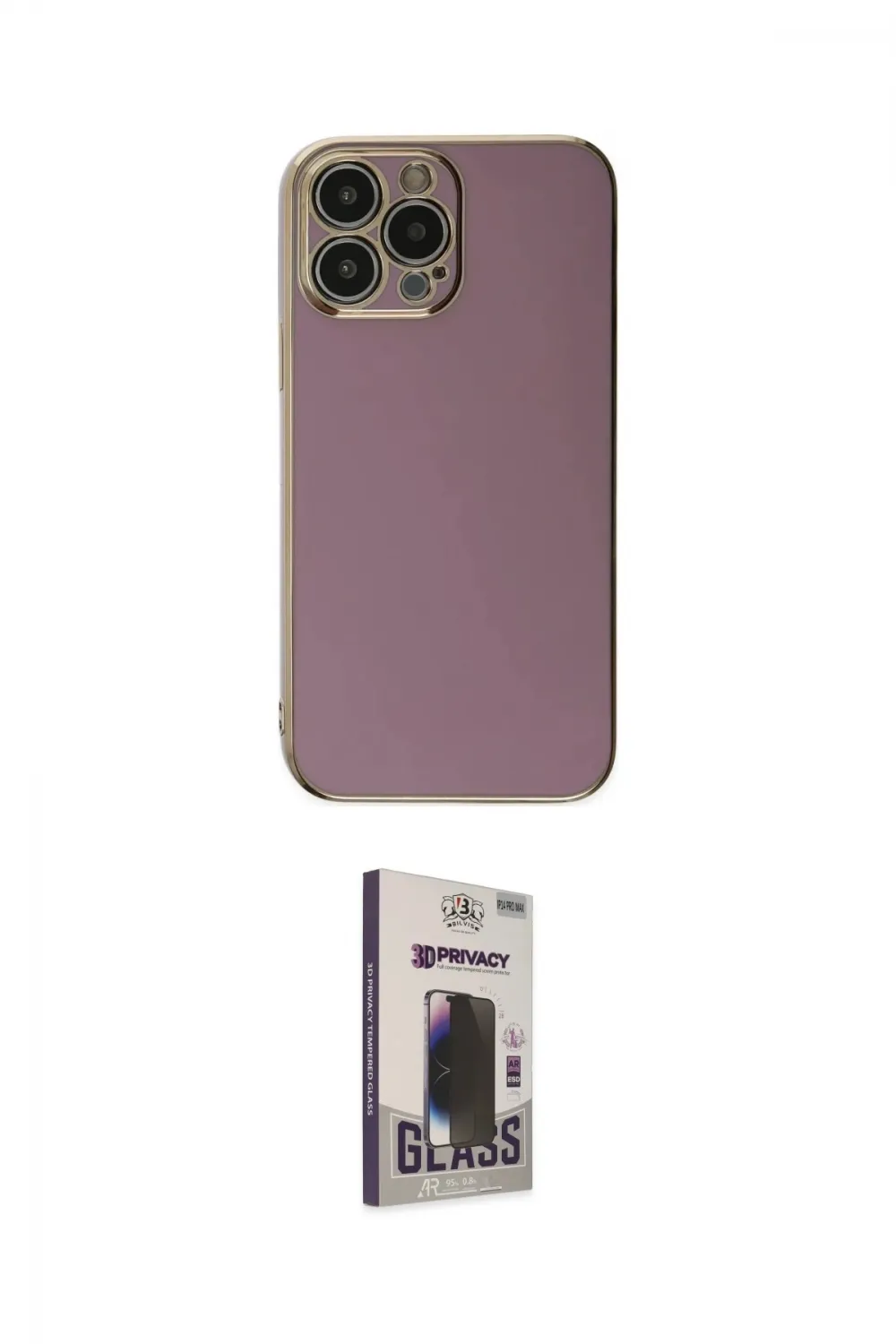 ieg™ iPhone 15 Pro Max Kılıf Yankı Serisi - Siyah Bilvis Hayalet Cam Ekran Koruyucu