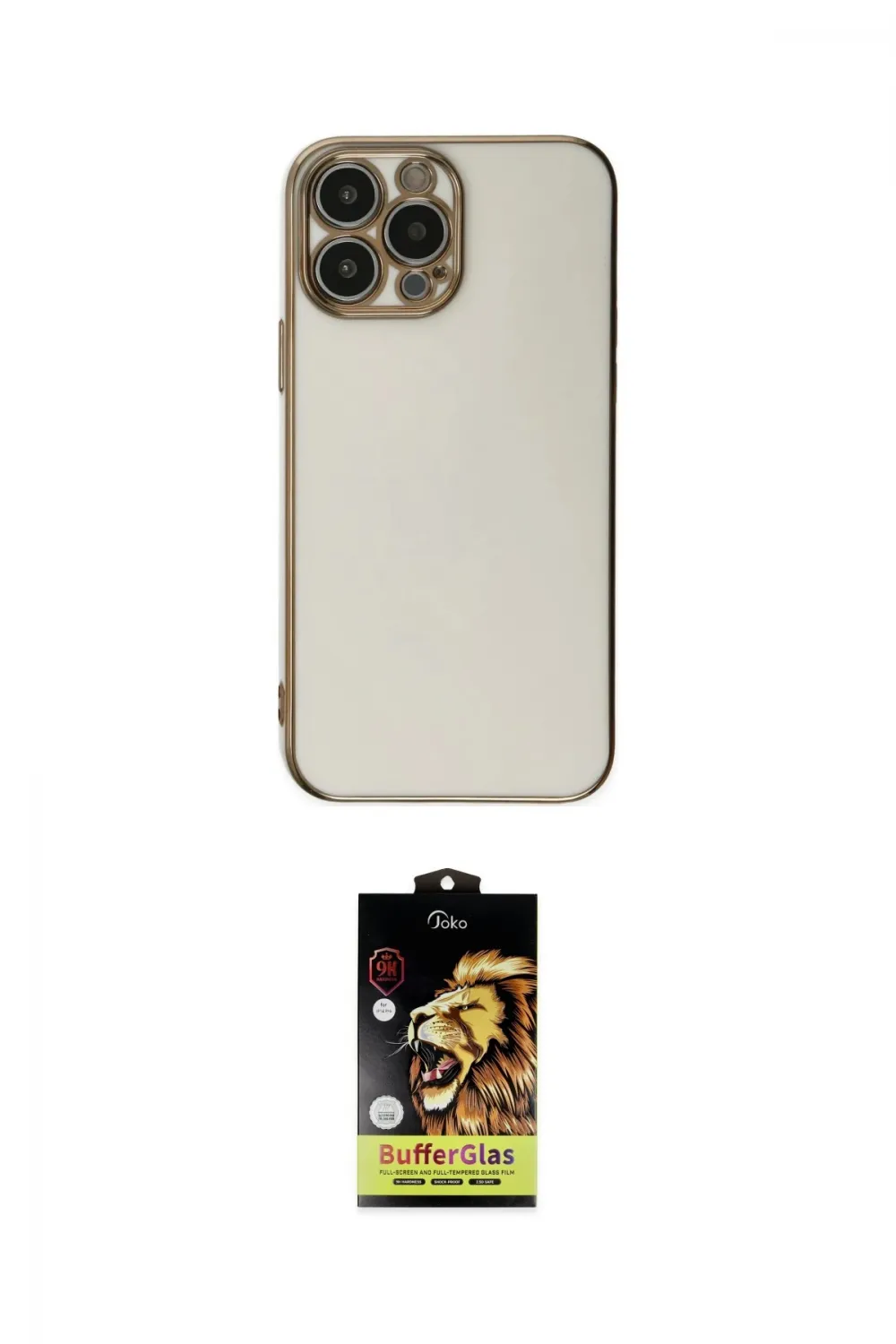 ieg™ iPhone 15 Pro Max Kılıf Yankı Serisi - Siyah Buffer Cam Ekran Koruyucu