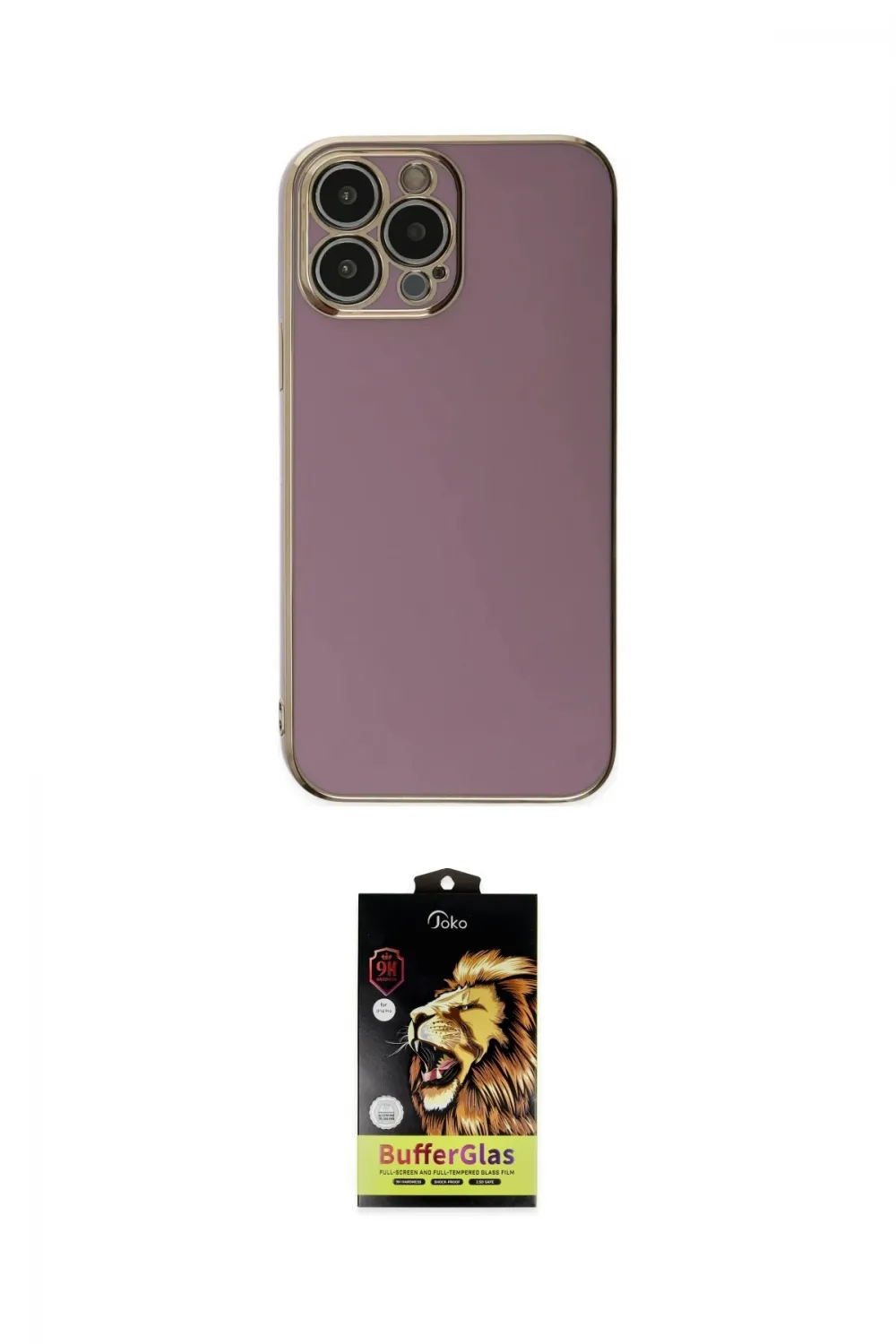 ieg™ iPhone 15 Pro Max Kılıf Yankı Serisi - Siyah Buffer Cam Ekran Koruyucu