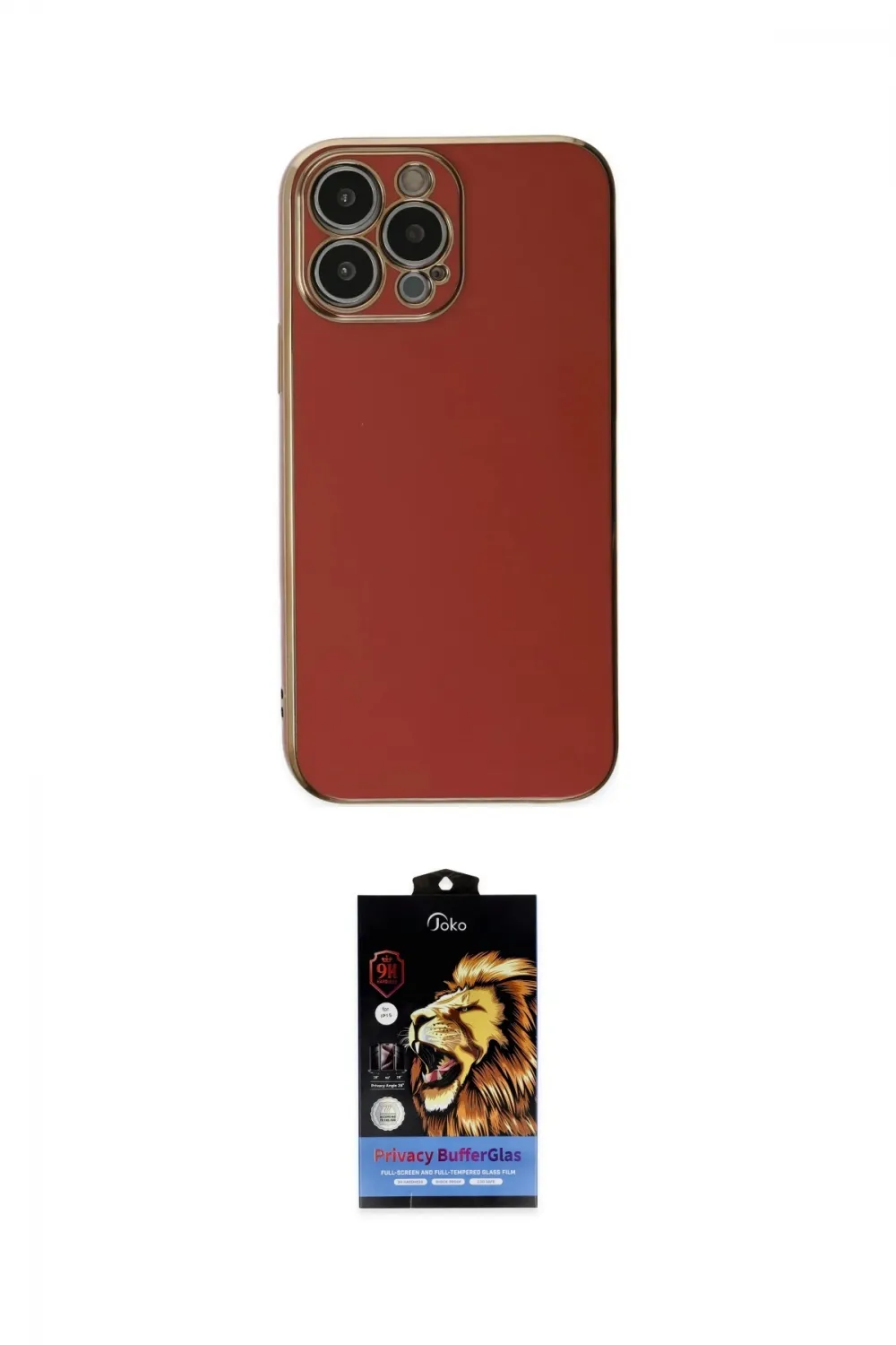 ieg™ iPhone 15 Pro Max Kılıf Yankı Serisi - Siyah Buffer Hayalet Cam Ekran Koruyucu