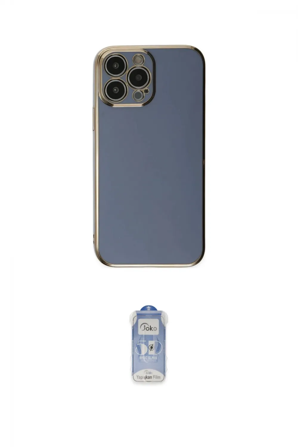 ieg™ iPhone 15 Pro Max Kılıf Yankı Serisi - Siyah Joko Magic 5D Cam