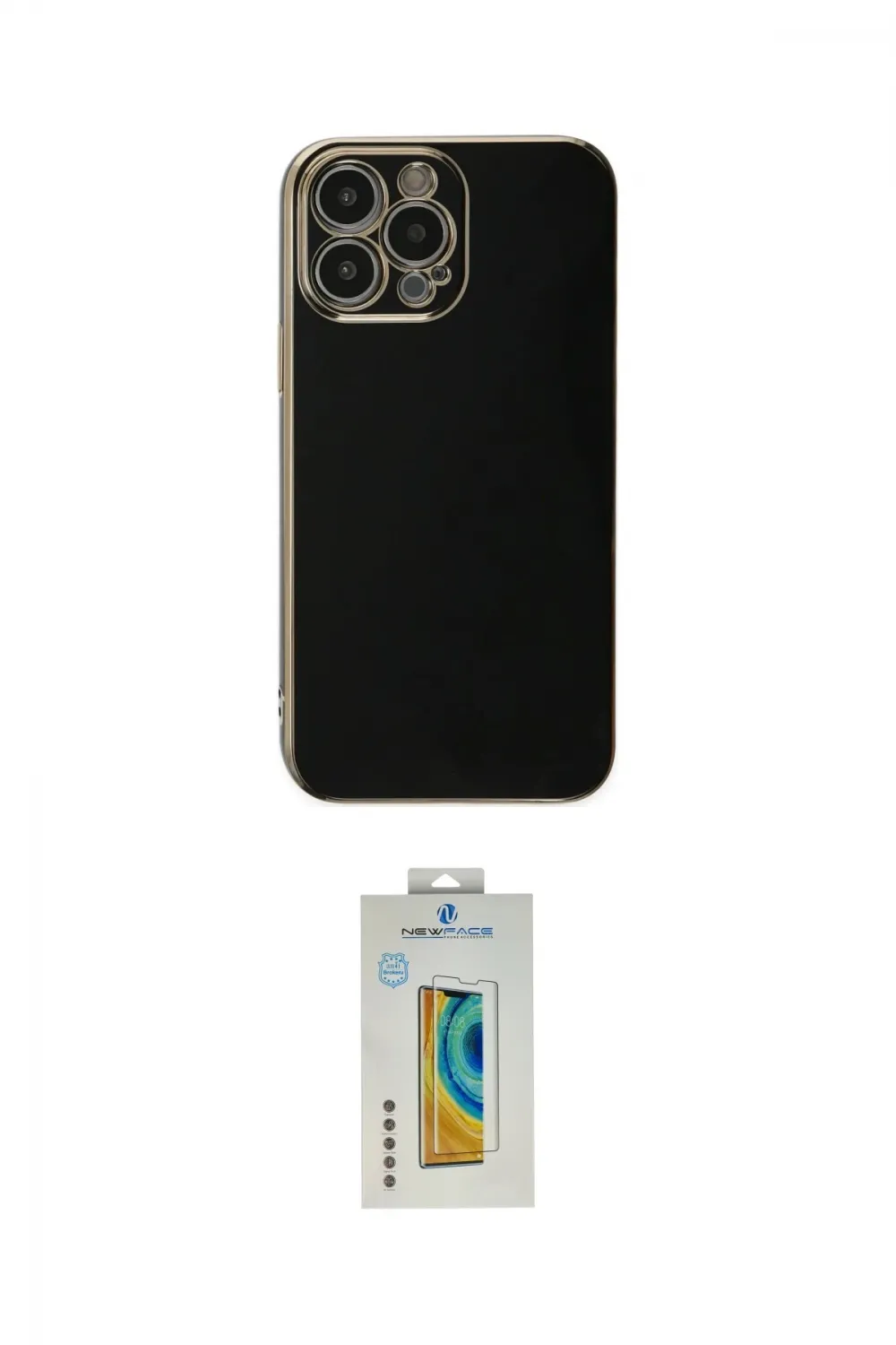 ieg™ iPhone 15 Pro Max Kılıf Yankı Serisi - Siyah Polymer Nano Ekran Koruyucu