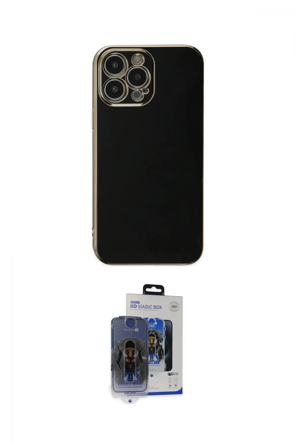 ieg™ iPhone 15 Pro Max Kılıf Yankı Serisi - Siyah Vanessa Magic Cam
