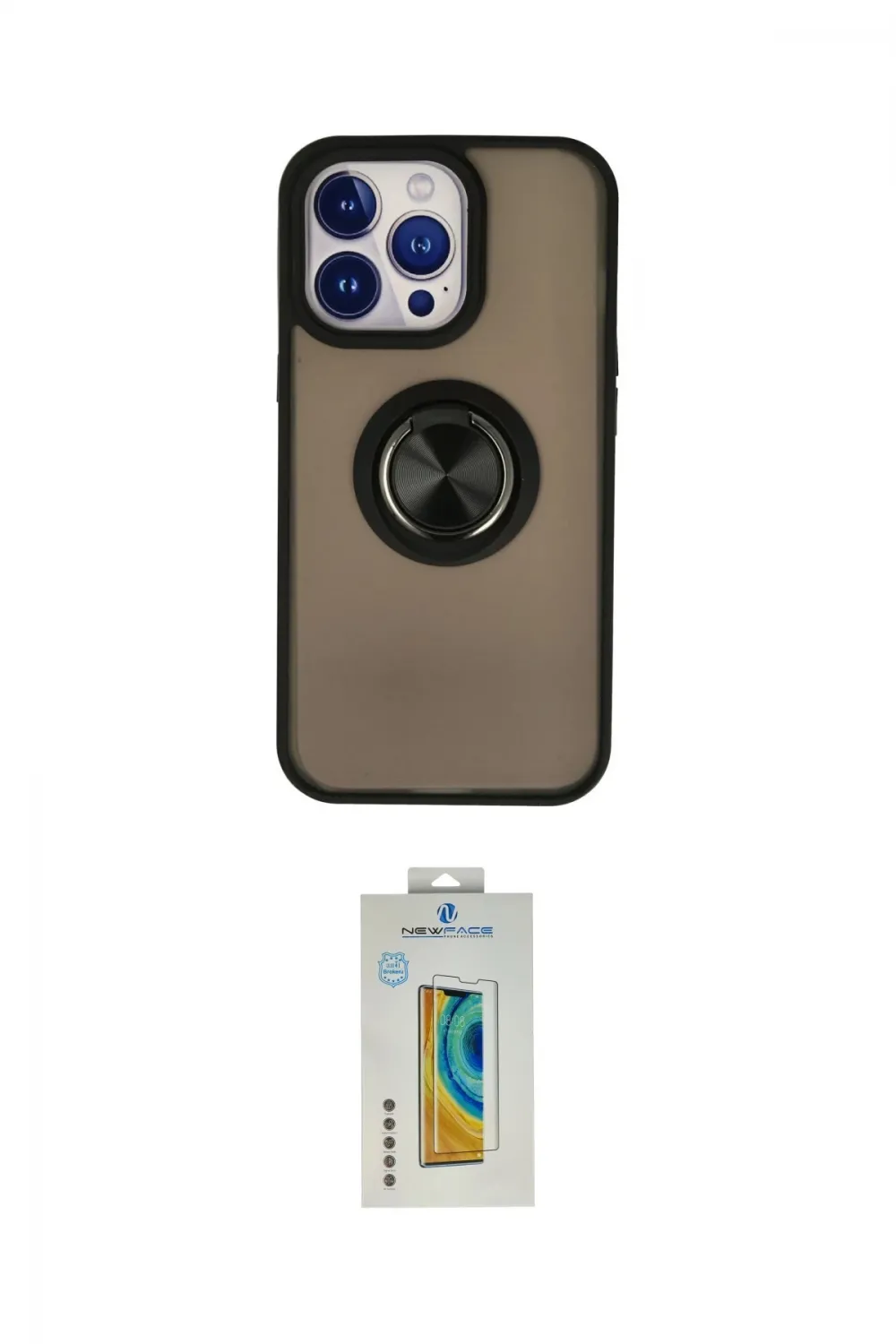 ieg™ iPhone 15 Pro Max Kılıf Yörünge Çizgi - Siyah Polymer Nano Ekran Koruyucu