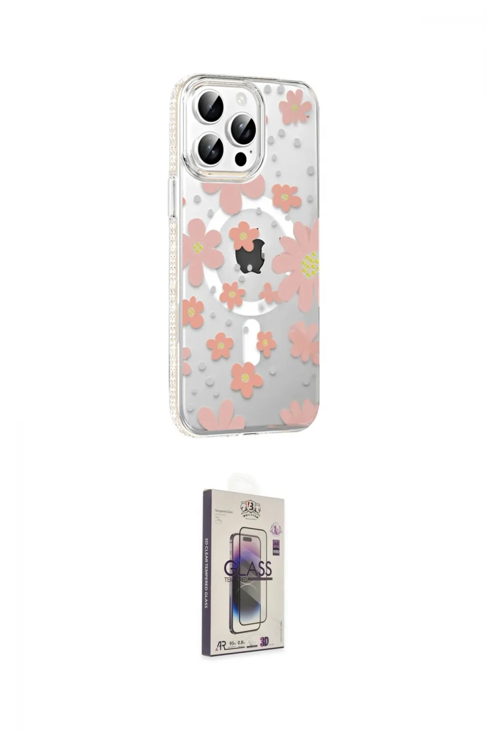 ieg™ iPhone 15 Pro Max Kılıf Yörünge Işık Prime - Siyah Bilvis 3D Cam Ekran Koruyucu