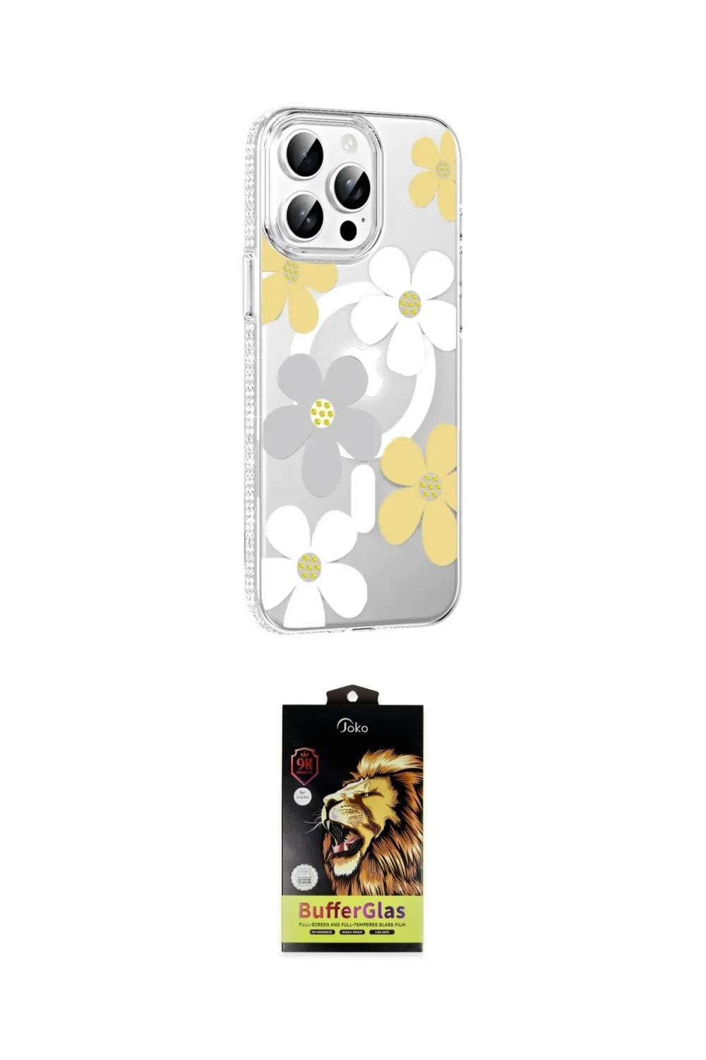 ieg™ iPhone 15 Pro Max Kılıf Yörünge Işık Prime - Siyah Buffer Cam Ekran Koruyucu
