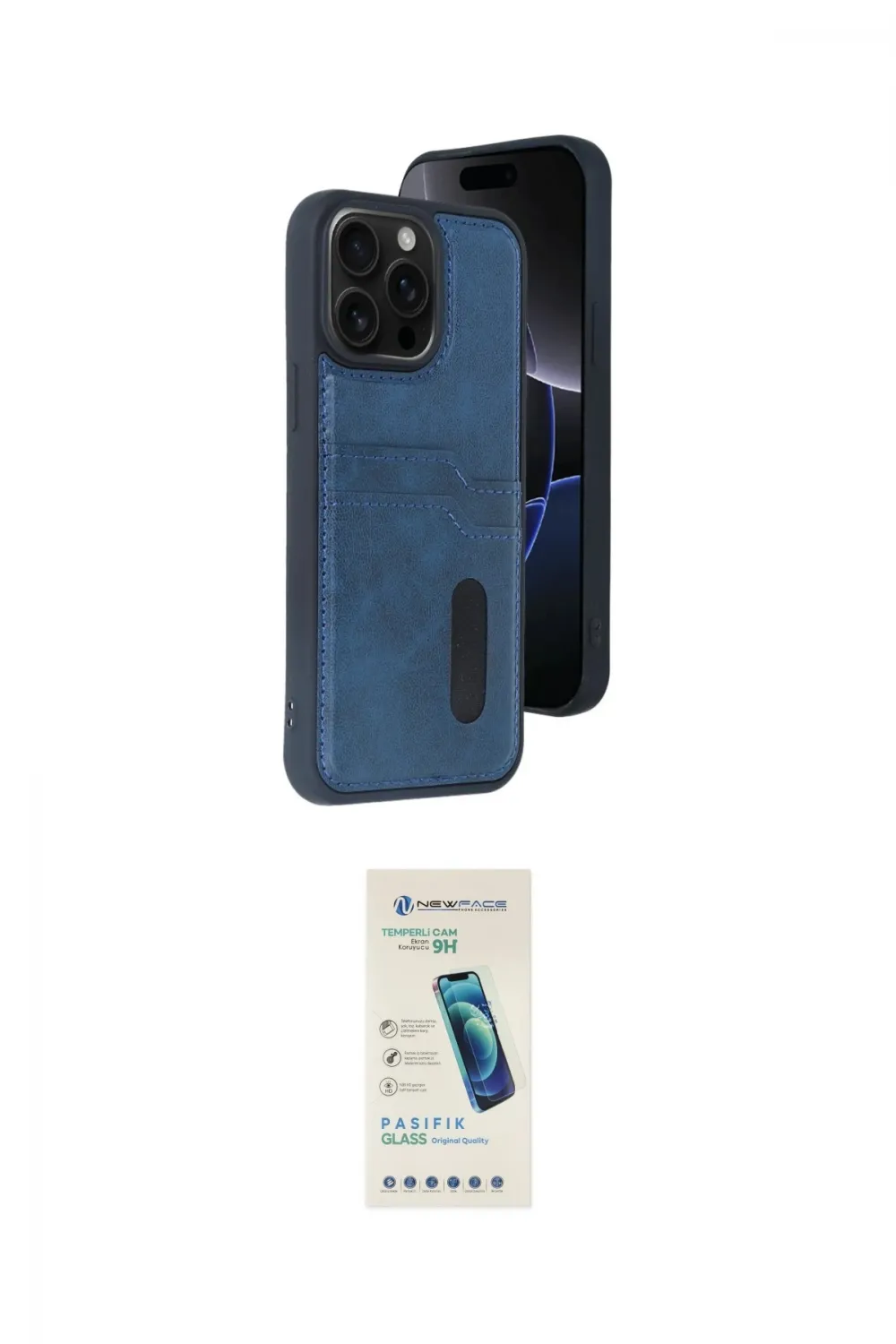 ieg™ iPhone 15 Pro Max Kılıf Yörünge Işık Serisi - Şeffaf Pasifik Cam Ekran Koruyucu