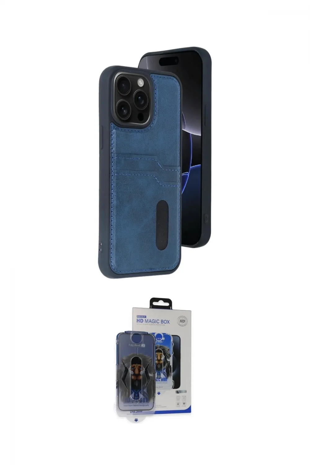 ieg™ iPhone 15 Pro Max Kılıf Yörünge Işık Serisi - Siyah Vanessa Magic Cam