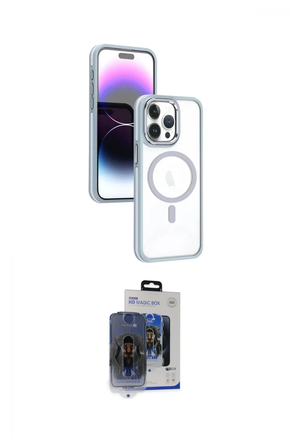 ieg™ iPhone 15 Pro Max Kılıf Yörünge Klasik - Siyah Vanessa Magic Cam