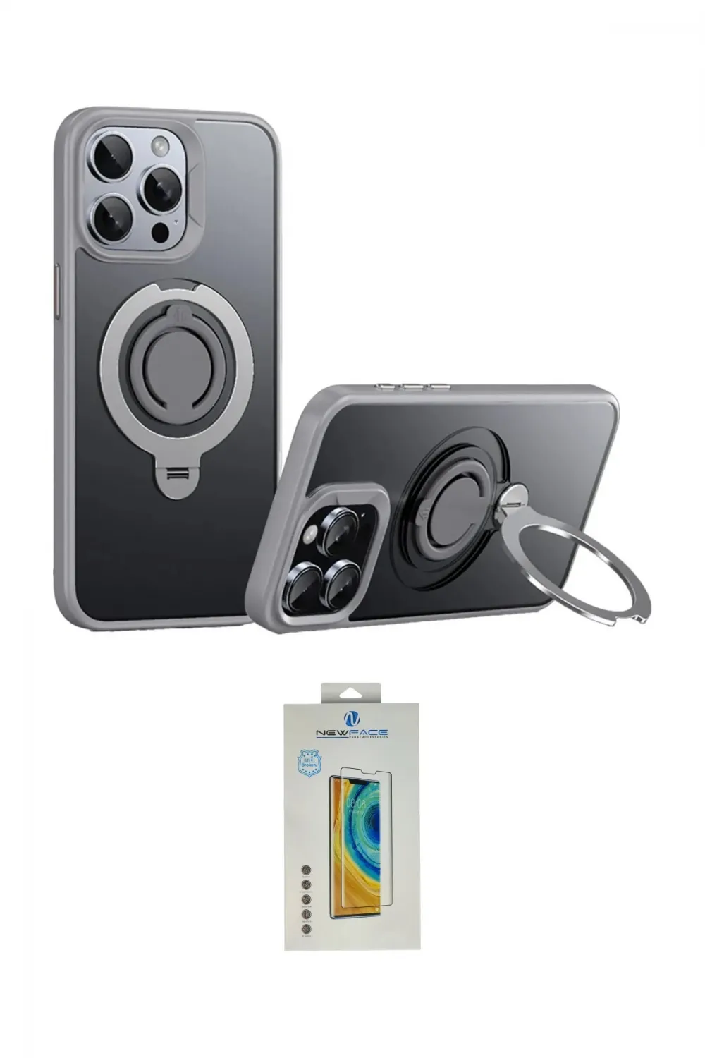 ieg™ iPhone 15 Pro Max Kılıf Zirve Çizgi Prime - Siyah Polymer Nano Ekran Koruyucu