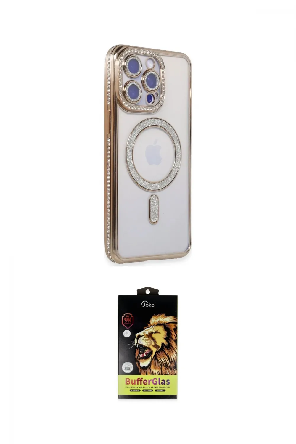 ieg™ iPhone 15 Pro Max Kılıf Zirve Doku Prime - Siyah Buffer Cam Ekran Koruyucu
