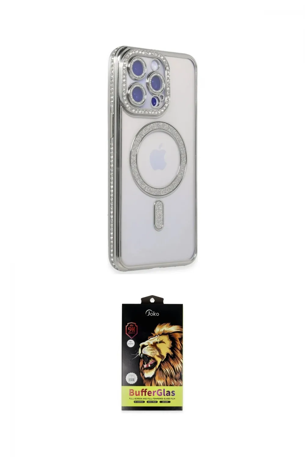 ieg™ iPhone 15 Pro Max Kılıf Zirve Doku Prime - Siyah Buffer Cam Ekran Koruyucu