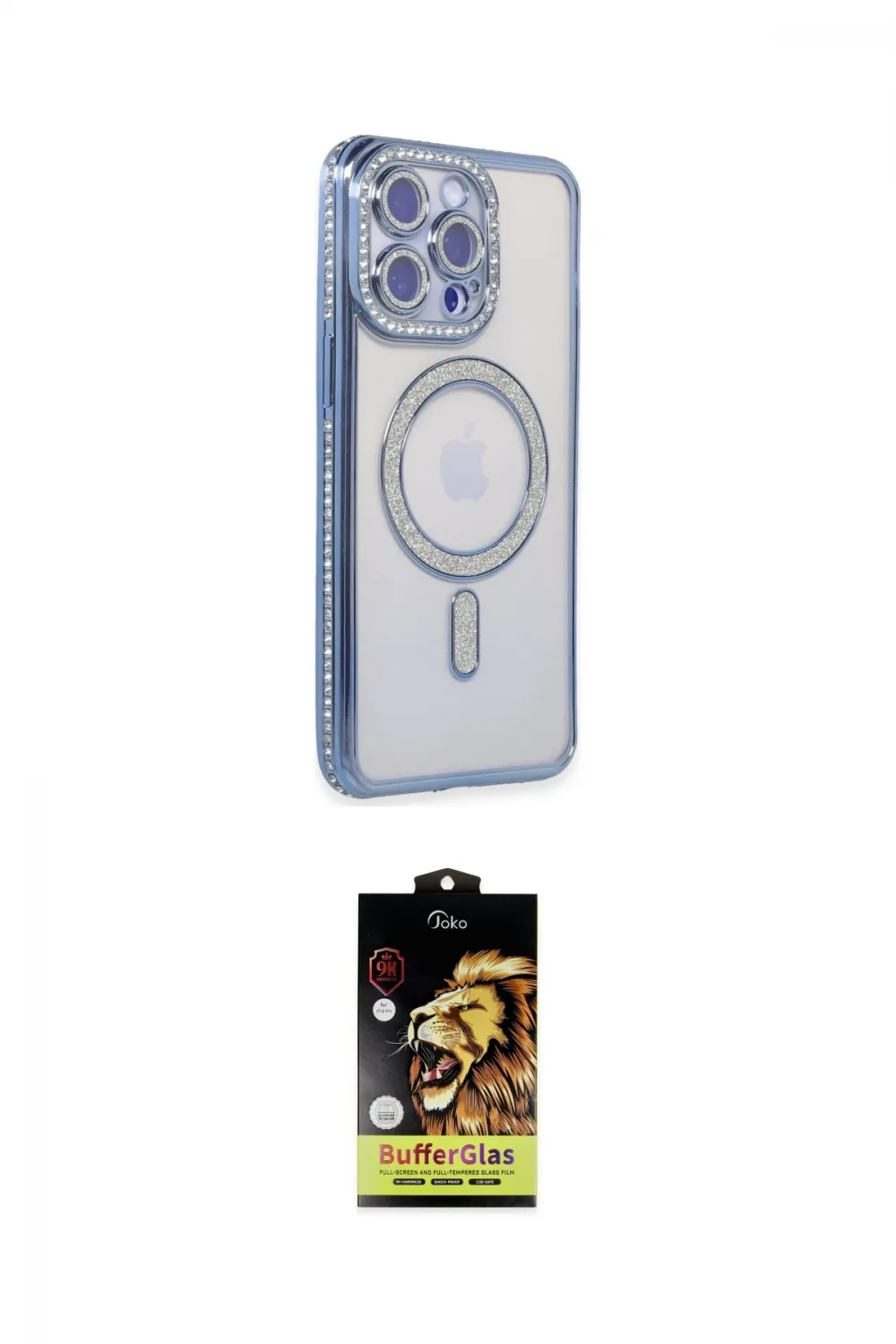 ieg™ iPhone 15 Pro Max Kılıf Zirve Doku Prime - Siyah Buffer Cam Ekran Koruyucu