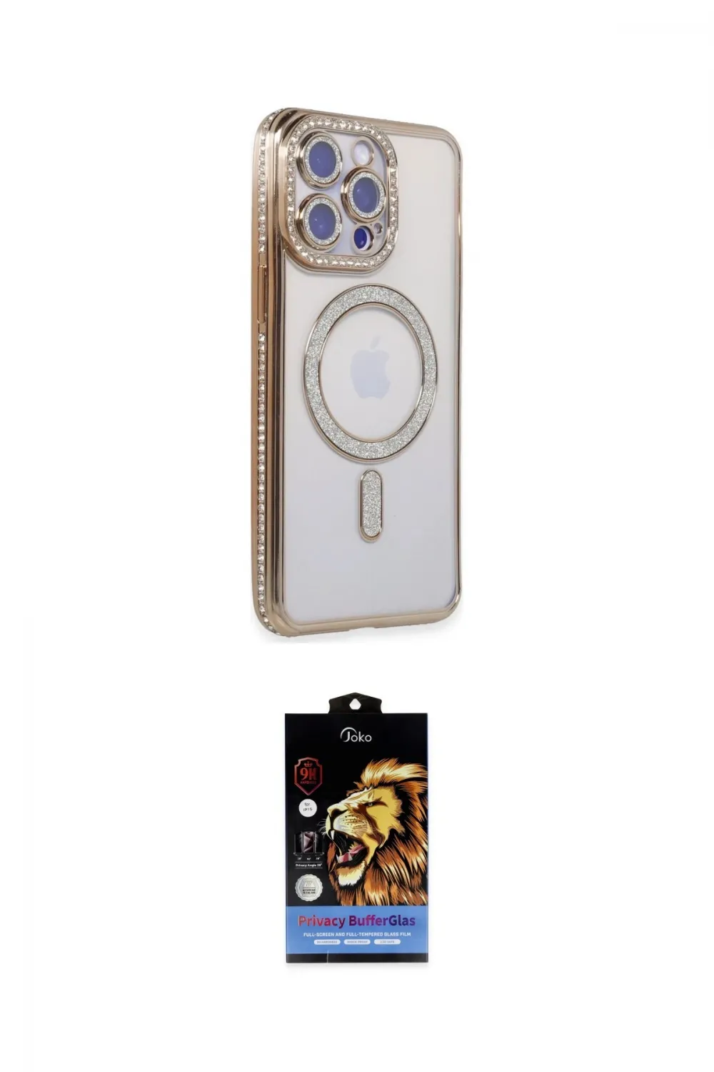 ieg™ iPhone 15 Pro Max Kılıf Zirve Doku Prime - Siyah Buffer Hayalet Cam Ekran Koruyucu