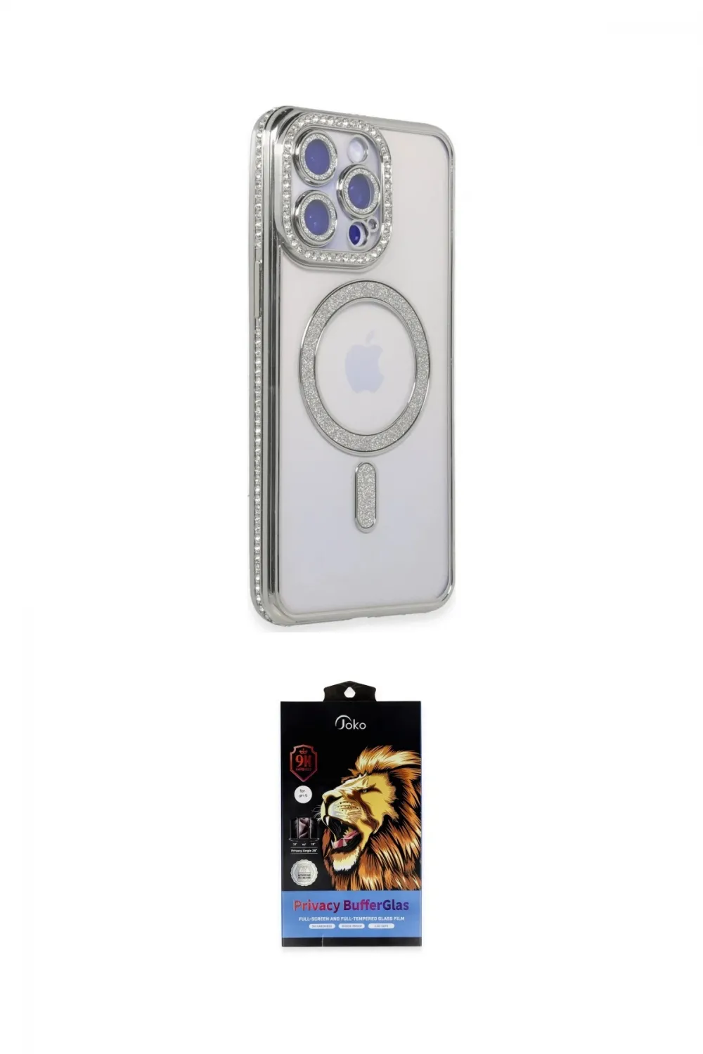 ieg™ iPhone 15 Pro Max Kılıf Zirve Doku Prime - Siyah Buffer Hayalet Cam Ekran Koruyucu