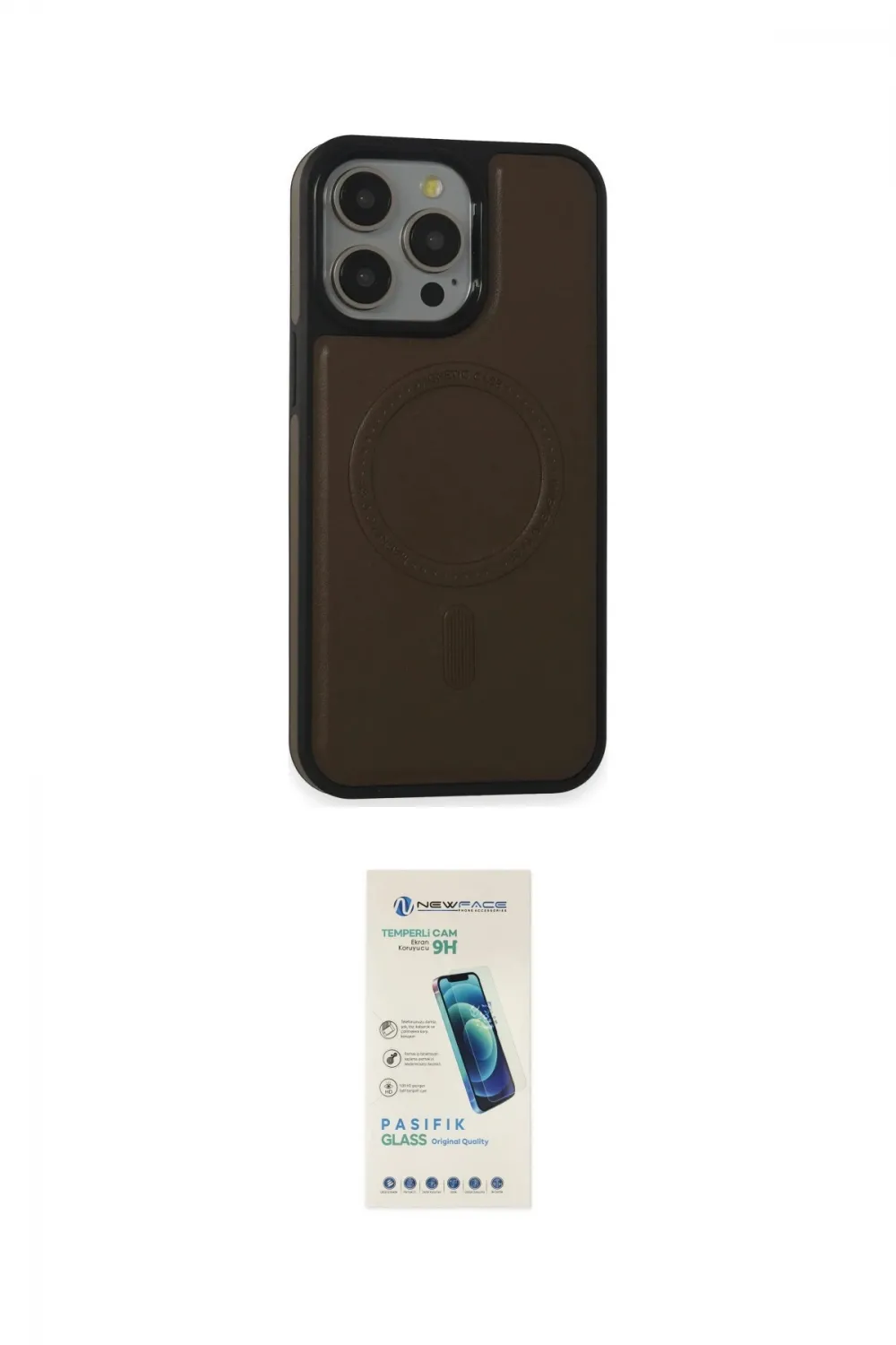 ieg™ iPhone 15 Pro Max Kılıf Zirve Işık Serisi - Şeffaf Pasifik Cam Ekran Koruyucu