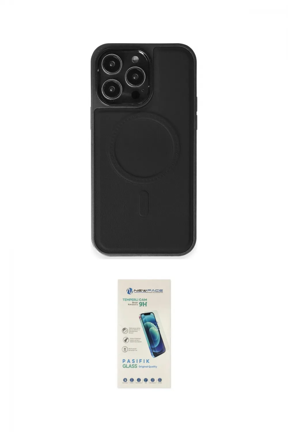 ieg™ iPhone 15 Pro Max Kılıf Zirve Işık Serisi - Şeffaf Pasifik Cam Ekran Koruyucu