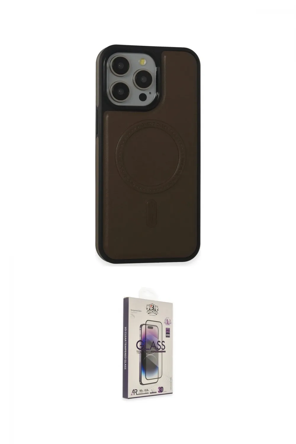 ieg™ iPhone 15 Pro Max Kılıf Zirve Işık Serisi - Siyah Bilvis 3D Cam Ekran Koruyucu