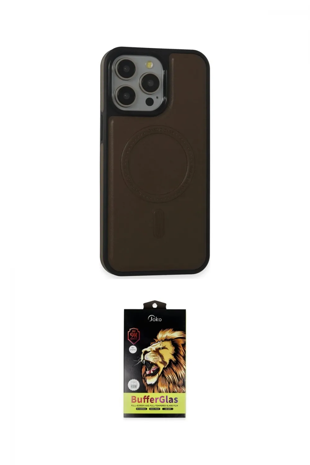 ieg™ iPhone 15 Pro Max Kılıf Zirve Işık Serisi - Siyah Buffer Cam Ekran Koruyucu