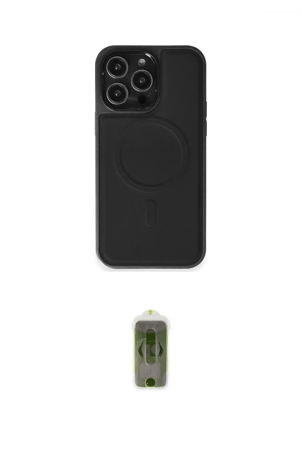 ieg™ iPhone 15 Pro Max Kılıf Zirve Işık Serisi - Siyah Joko Magic 5D Hayalet Cam