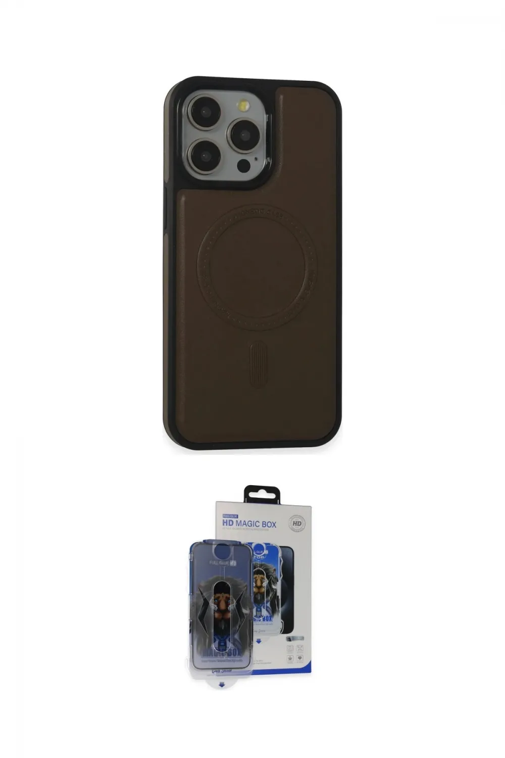 ieg™ iPhone 15 Pro Max Kılıf Zirve Işık Serisi - Siyah Vanessa Magic Cam