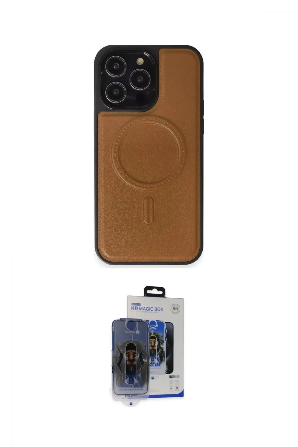 ieg™ iPhone 15 Pro Max Kılıf Zirve Işık Serisi - Siyah Vanessa Magic Cam
