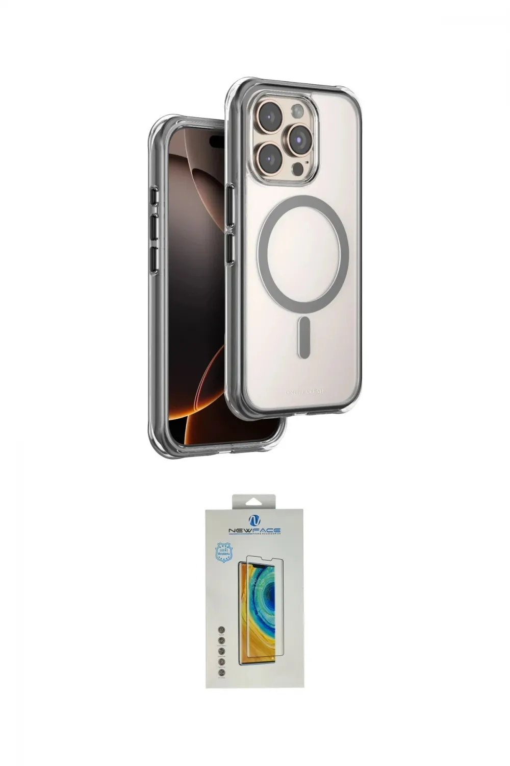 ieg™ iPhone 15 Pro Max Kılıf Zirve Klasik Prime - Siyah Polymer Nano Ekran Koruyucu