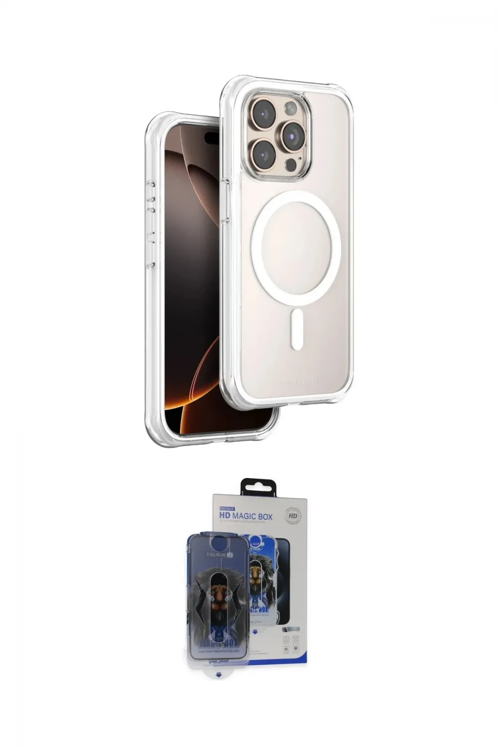 ieg™ iPhone 15 Pro Max Kılıf Zirve Klasik Prime - Siyah Vanessa Magic Cam