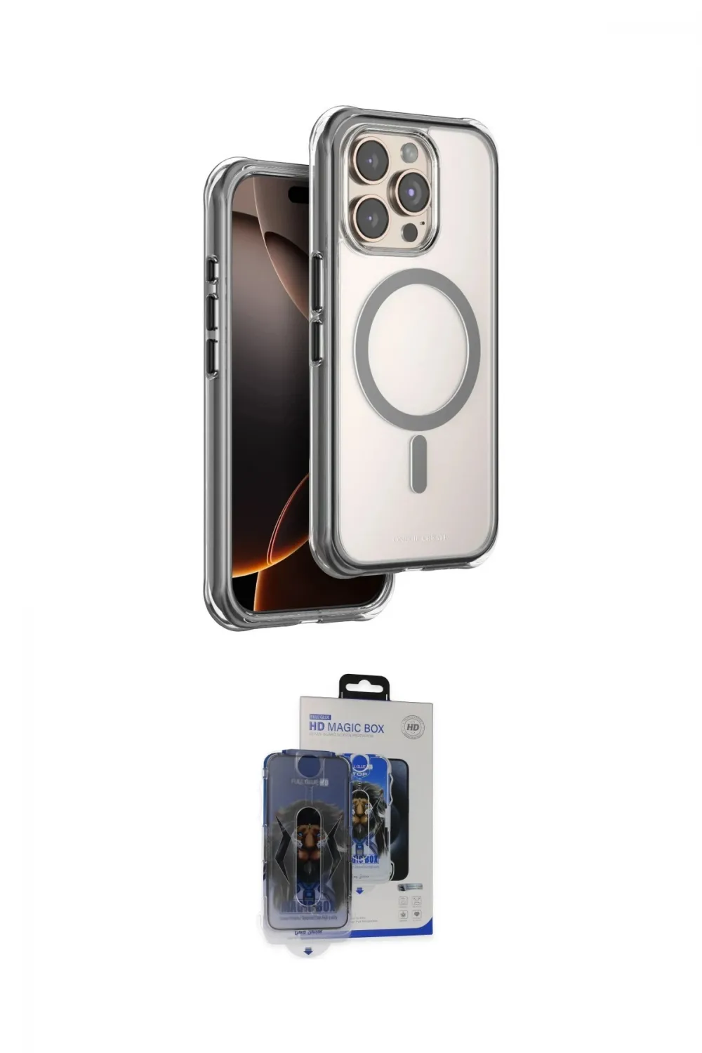 ieg™ iPhone 15 Pro Max Kılıf Zirve Klasik Prime - Siyah Vanessa Magic Cam