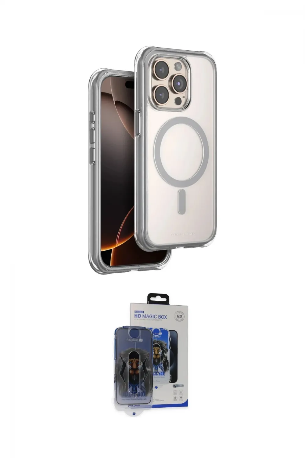 ieg™ iPhone 15 Pro Max Kılıf Zirve Klasik Prime - Siyah Vanessa Magic Cam