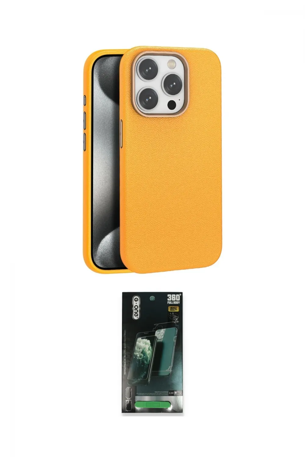 ieg™ iPhone 15 Pro Max Kılıf Zirve Modern Prime - Şeffaf 360 Full Body Arka Koruyucu