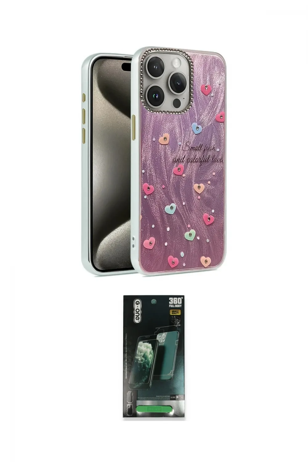 ieg™ iPhone 15 Pro Max Kılıf Zirve Modern Prime - Şeffaf 360 Full Body Arka Koruyucu