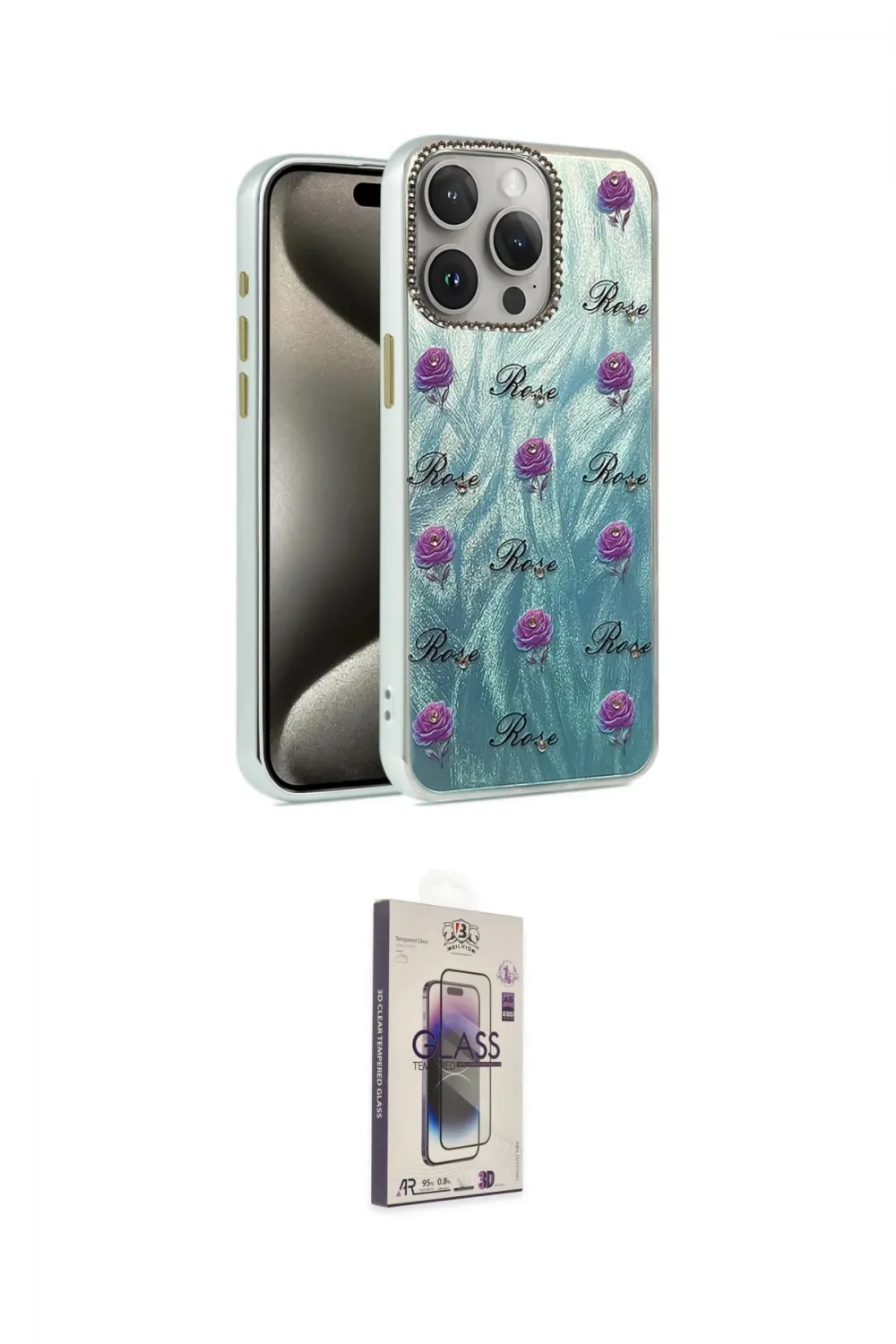 ieg™ iPhone 15 Pro Max Kılıf Zirve Modern Prime - Siyah Bilvis 3D Cam Ekran Koruyucu