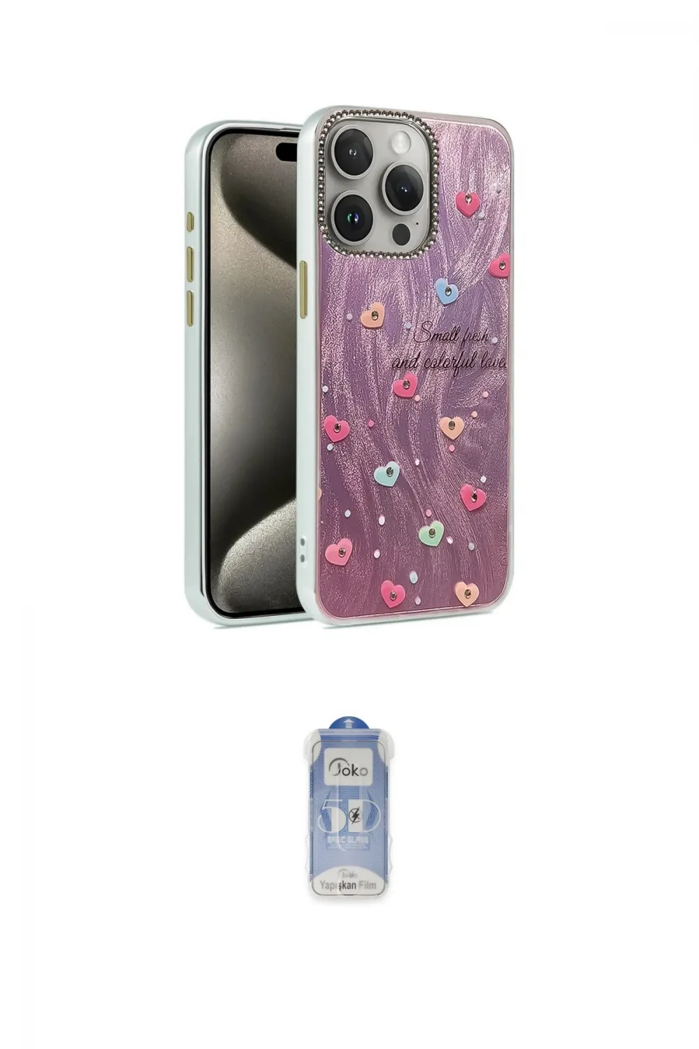 ieg™ iPhone 15 Pro Max Kılıf Zirve Modern Prime - Siyah Joko Magic 5D Cam