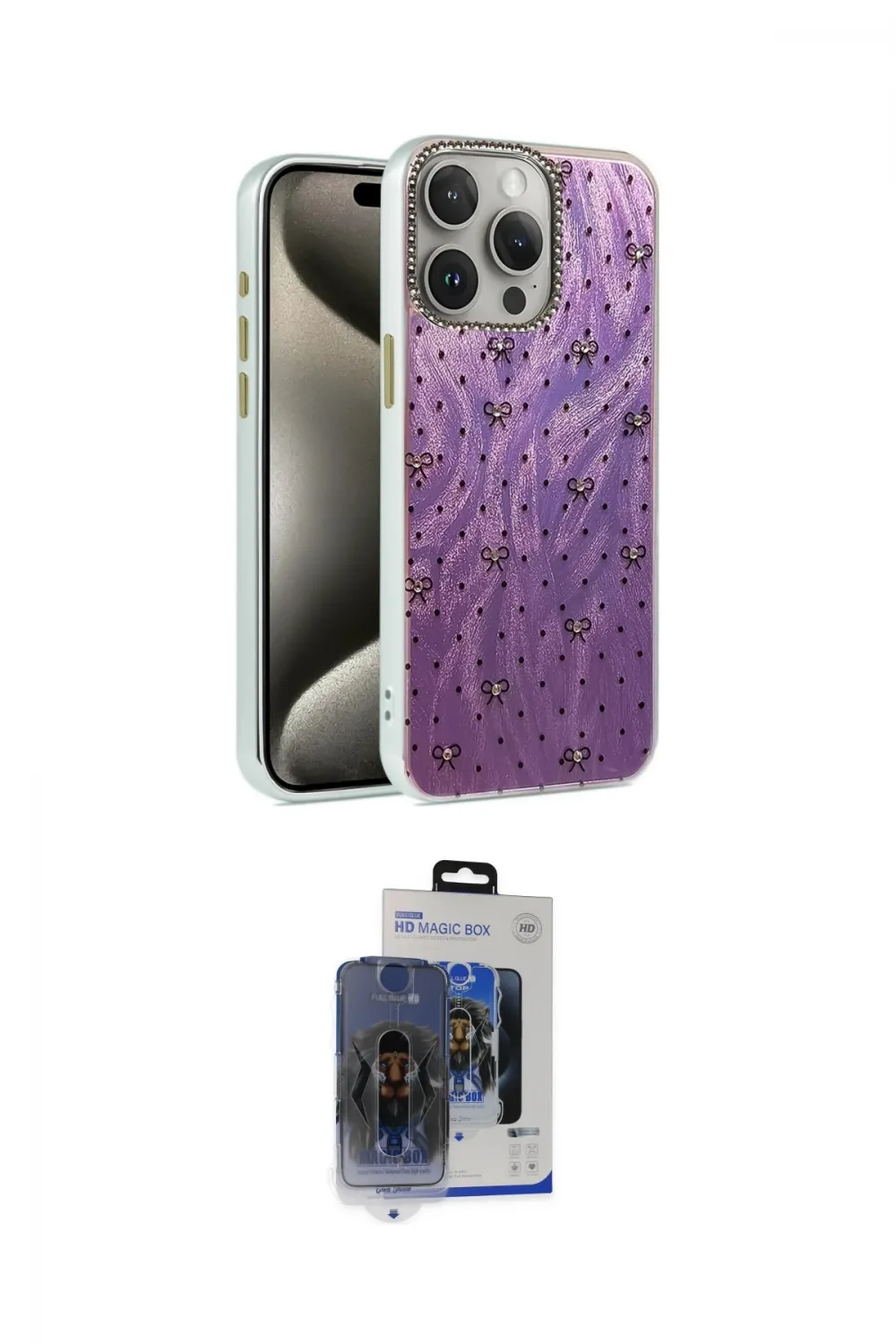 ieg™ iPhone 15 Pro Max Kılıf Zirve Modern Prime - Siyah Vanessa Magic Cam