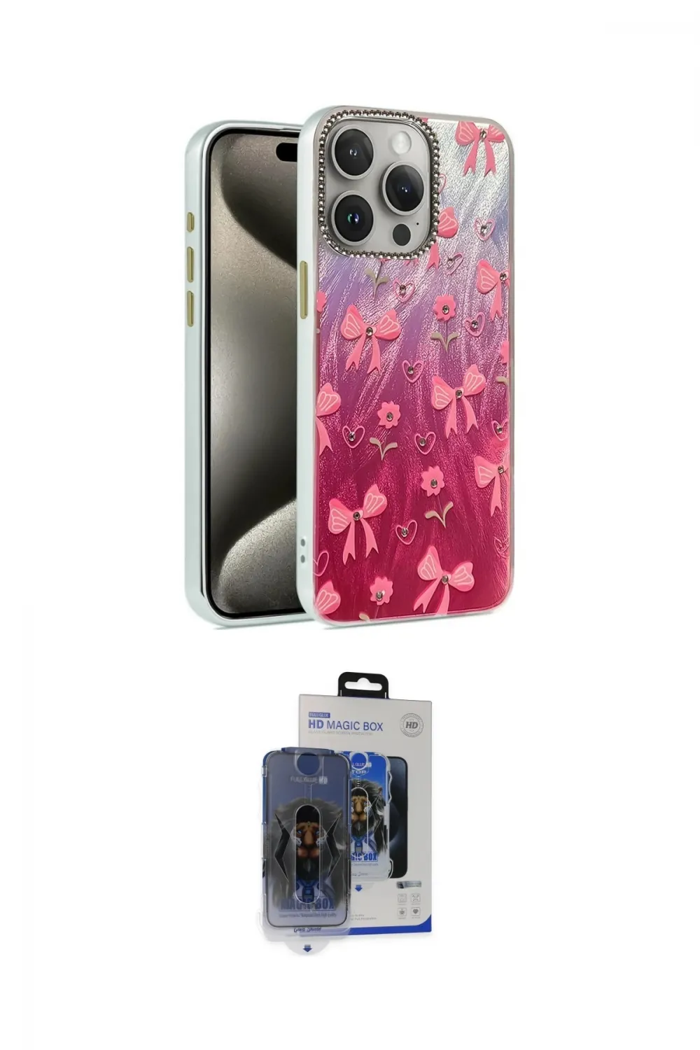 ieg™ iPhone 15 Pro Max Kılıf Zirve Modern Prime - Siyah Vanessa Magic Cam