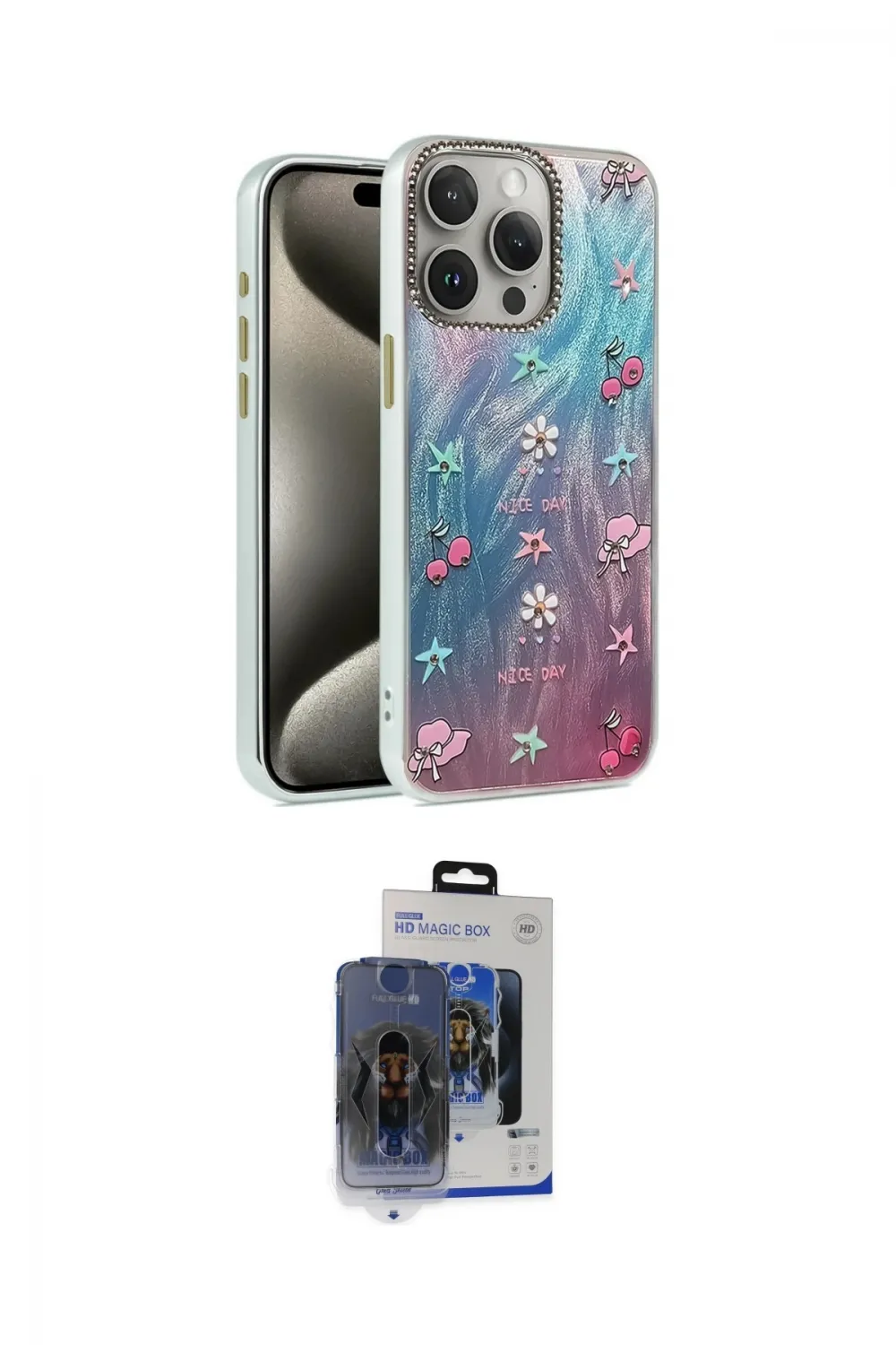 ieg™ iPhone 15 Pro Max Kılıf Zirve Modern Prime - Siyah Vanessa Magic Cam